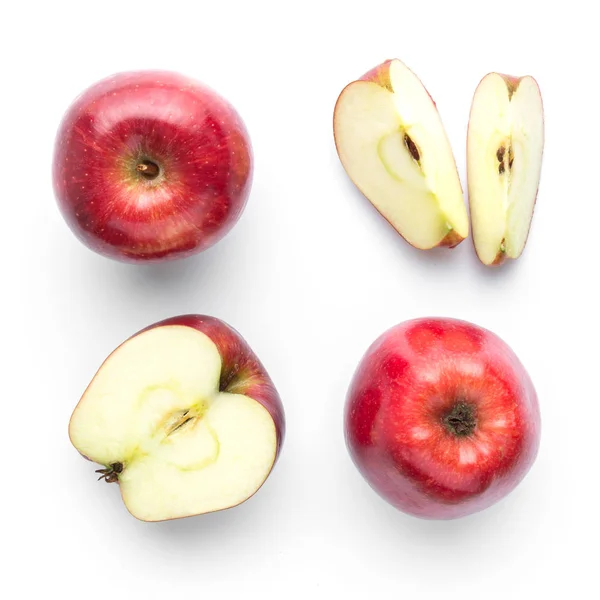 최고 보기에는 흰색 절연 빨간 사과 — 스톡 사진