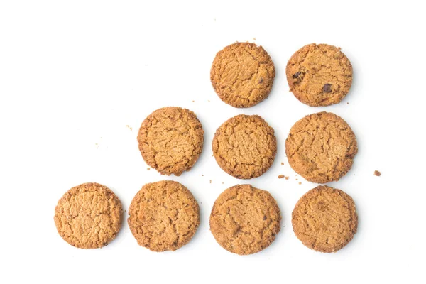 Biscoitos Manteiga Isolados Branco — Fotografia de Stock