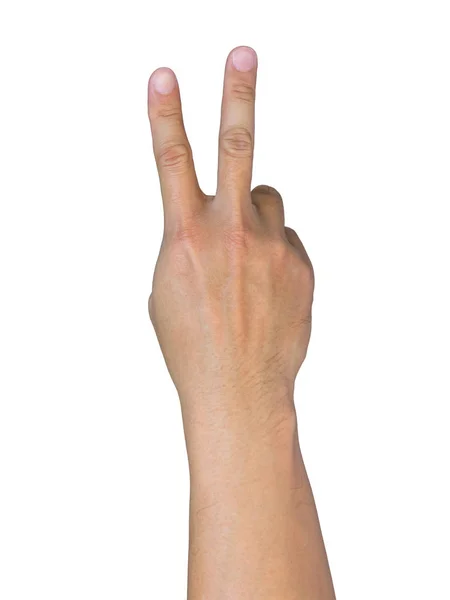 Asiatische Hand Mit Zeichen Auf Weißem Hintergrund — Stockfoto