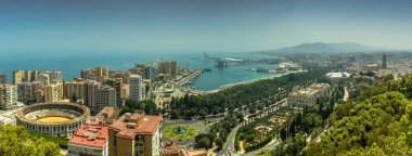A panorama of the beautiful city of Malaga, Spain