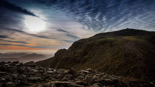 Hours Climbing View South Peak Scafell Pike England Highest Summit — Stock Photo, Image