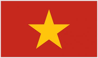 Vietnam bayrağı. Vektör çizim bayrak tasarımı.