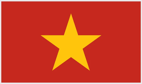 Vietnam bayrağı. Vektör çizim bayrak tasarımı. — Stok Vektör