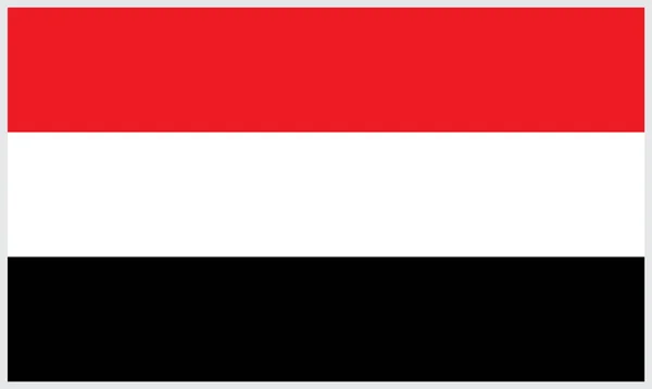 Bendera Yaman. Desain bendera ilustrasi vektor . - Stok Vektor