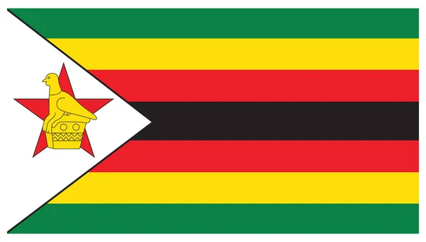 Zimbabwe bandera vector ilustración diseño sobre fondo blanco . — Vector de stock