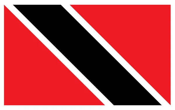 Bendera Trinidad dan Tonago. Ilustrasi vektor bendera negara desig - Stok Vektor