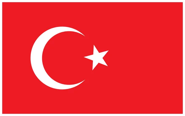 Bandera de Turquía. Vector ilustración país bandera diseño . — Archivo Imágenes Vectoriales