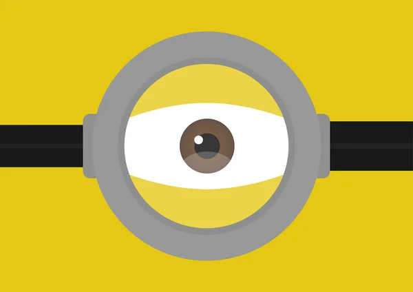 Ilustración vectorial de ojos de gafas sobre fondo de color amarillo. Diseño de fondo de ilustración vectorial . — Archivo Imágenes Vectoriales