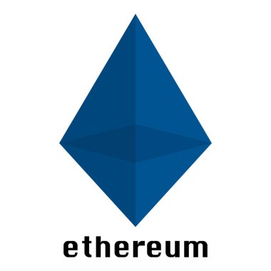 Beyaz arka plan üzerinde Cryptocurrency ethereum paralar. Vektör çizim Cryptocurrency incelemesi kavramı.