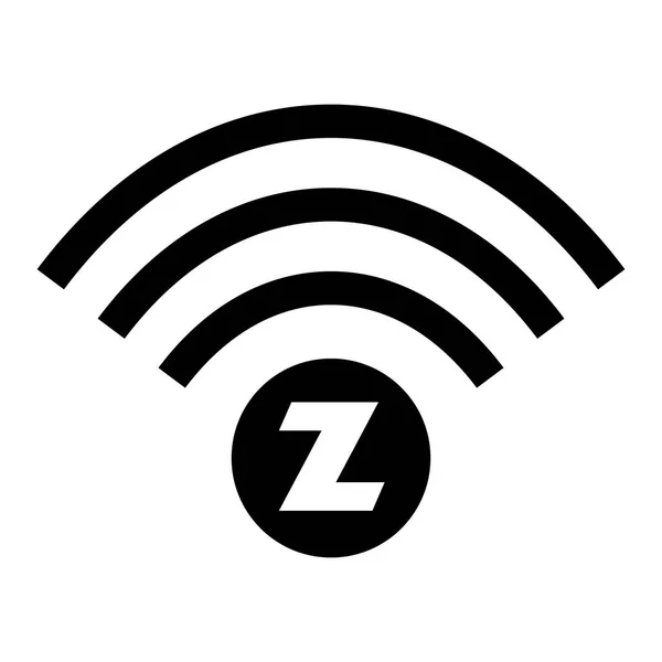 Logo design de communication sans fil sur fond blanc. Illustration vectorielle IoT home automation design . — Image vectorielle
