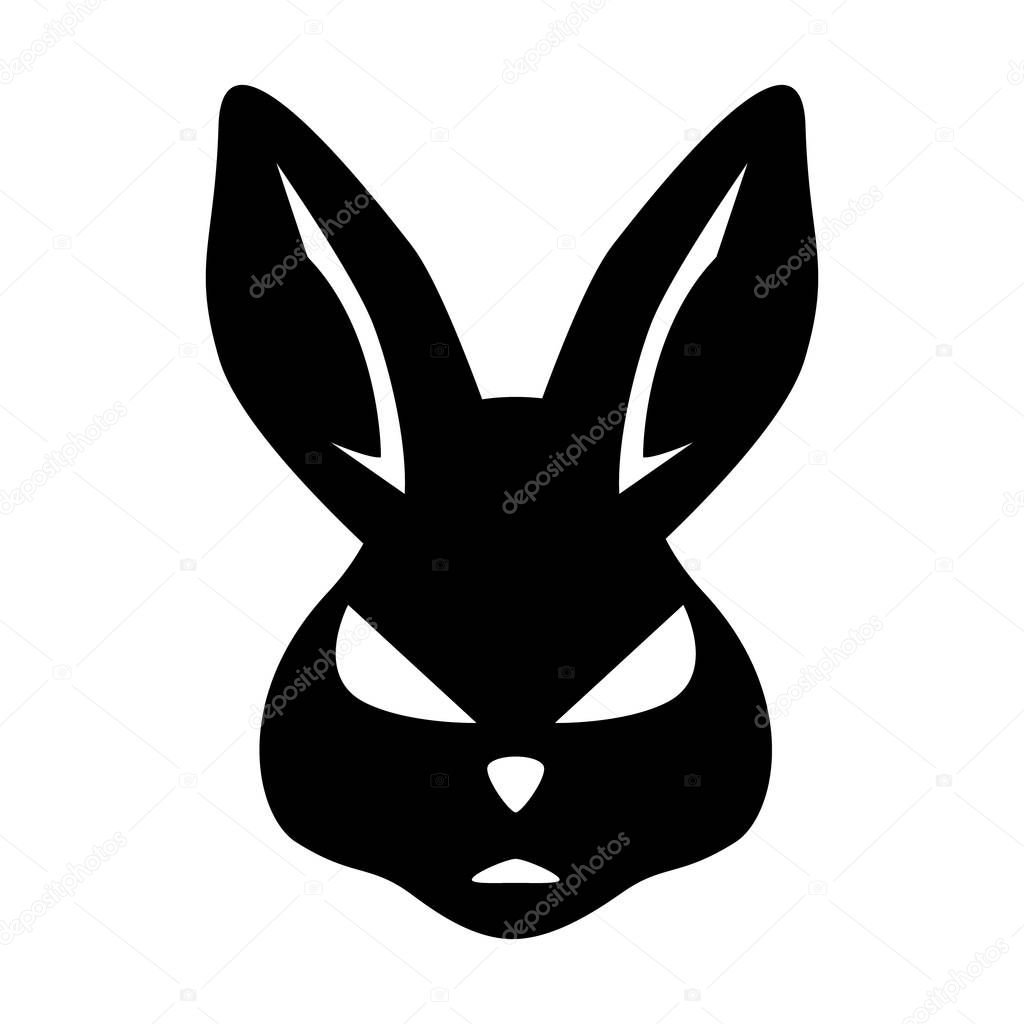 Rabbit icon symbol head logo design. Stock Vector 