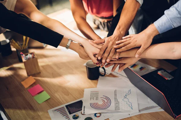 Teamwork Partnership Sociale Connectie Het Bedrijfsleven Gaan Hand Hand Concept — Stockfoto