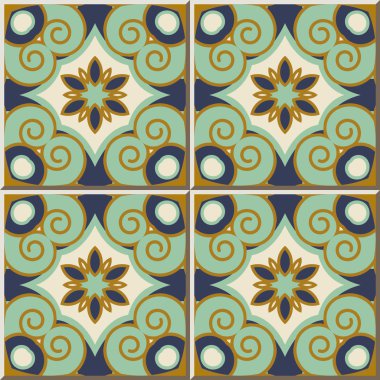 Seramik karo deseni 347 yuvarlak spiral çapraz çiçek