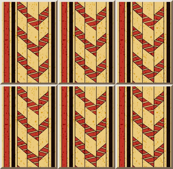 Keramische tegel patroon 423 primitieve geometrie selectiepijl lijn — Stockvector