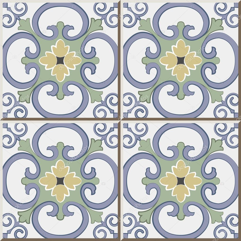 Ceramic tile pattern 328 light elegant curve spiral flower cross