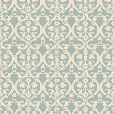 Yuvarlak sarmal çiçek yaprak asma deseni zarif antika arka plan görüntü.