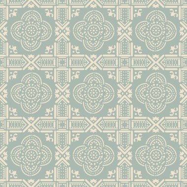Zarif antika arka plan resim satırının yuvarlak çapraz geometri çiçek deseni.
