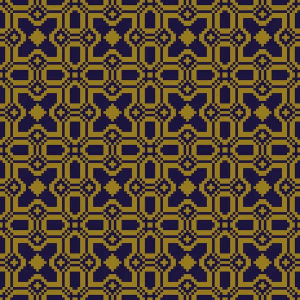 Elegante antieke achtergrondafbeelding van mozaïek vierkante geometrie patroon. — Stockvector