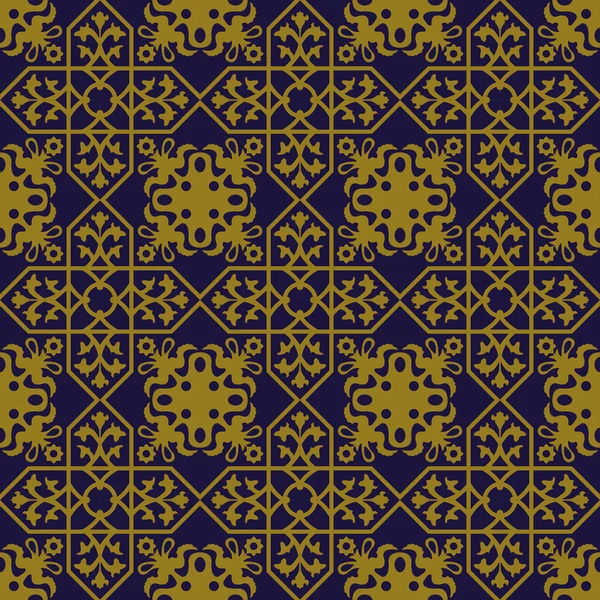 Elegant antique background image of cross flower geometry line pattern. — Stock Vector