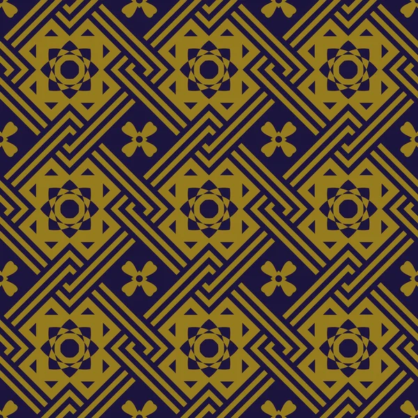 Элегантное антикварное фоновое изображение цветочного узором из кросс-квадратной рамки . — стоковый вектор