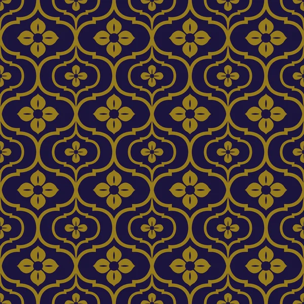 Imagem de fundo antigo elegante de padrão de flor curva redonda . — Vetor de Stock