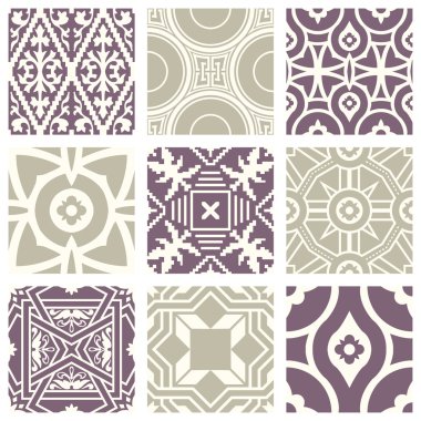 Classic vintage elegant pastel violet seamless abstract pattern 03