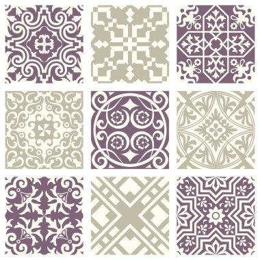 Classic vintage elegant pastel violet seamless abstract pattern 05