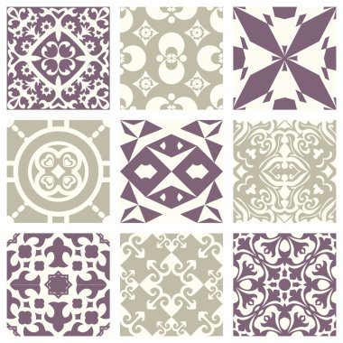 Classic vintage elegant pastel violet seamless abstract pattern 07