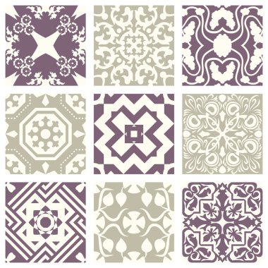 Classic vintage elegant pastel violet seamless abstract pattern 08