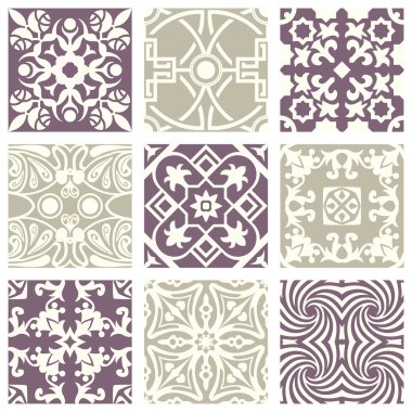 Classic vintage elegant pastel violet seamless abstract pattern 09