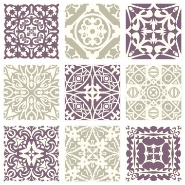 Classic vintage elegant pastel violet seamless abstract pattern 11