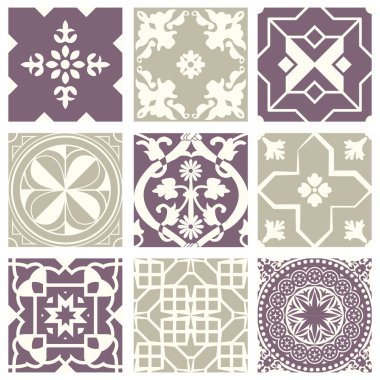 Classic vintage elegant pastel violet seamless abstract pattern 16