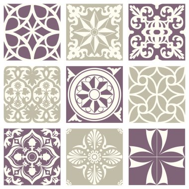 Classic vintage elegant pastel violet seamless abstract pattern 18