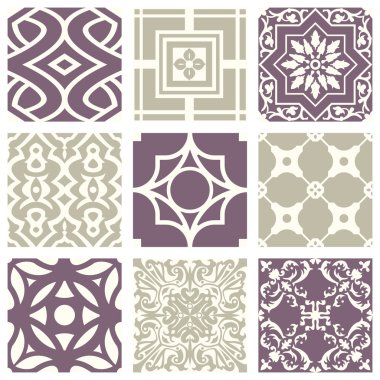 Classic vintage elegant pastel violet seamless abstract pattern 23