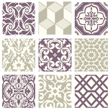 Classic vintage elegant pastel violet seamless abstract pattern 24