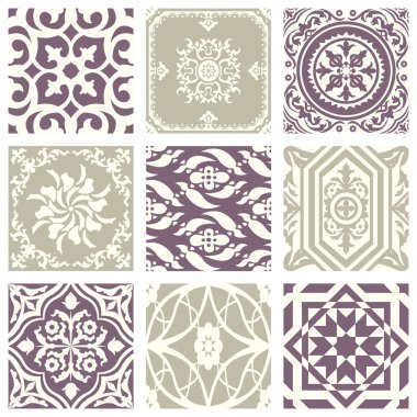 Classic vintage elegant pastel violet seamless abstract pattern 25