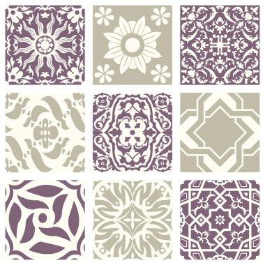 Classic vintage elegant pastel violet seamless abstract pattern 26
