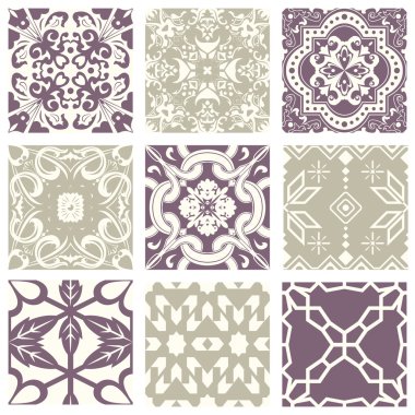 Classic vintage elegant pastel violet seamless abstract pattern 31