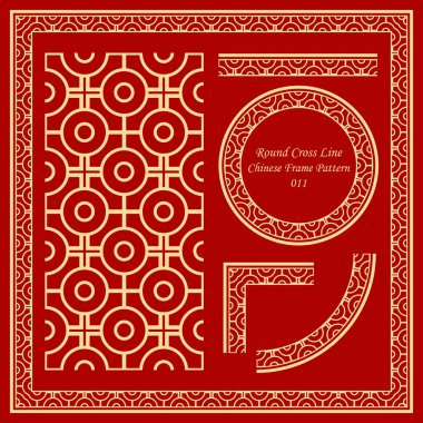 Çapraz çizgi yuvarlak 011 Vintage Çin çerçeve kalıbı tanımlar