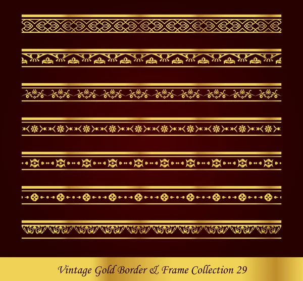 Kolekcja Vintage Border złota rama wektor 29 — Wektor stockowy