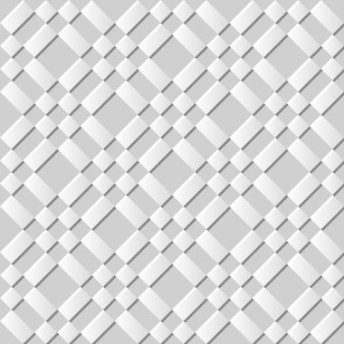 Vektör damask dikişsiz 3d kağıt sanat desen arka plan 002 Check Cross Square