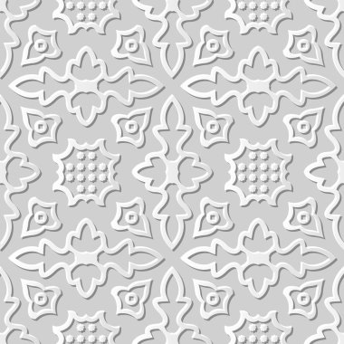 Vektör şam dikişsiz 3d kağıt sanat desen arka plan 095 Kaleidoscope Çerçeve