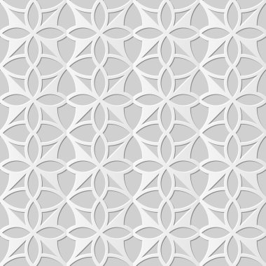 Vektör damask dikişsiz 3d kağıt sanat desen arka plan 104 Eğri Çapraz Geometri