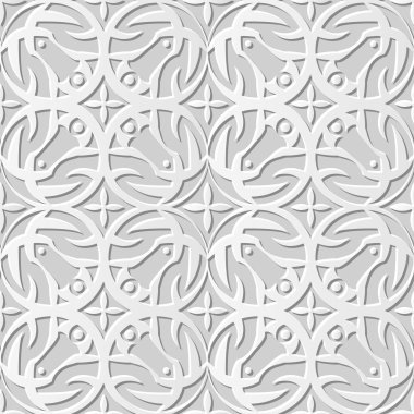 Vektör şam dikişsiz 3d kağıt sanat desen arka plan 211 Yuvarlak Çapraz Kaleydoskop