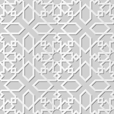 Vektör damask dikişsiz 3d kağıt sanat desen arka plan 216 Çapraz Geometri Hattı