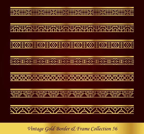 ビンテージの金枠フレーム ベクトル コレクション 56 — ストックベクタ