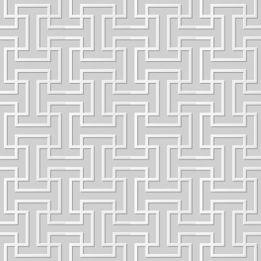 Vektör Şam sorunsuz 3d kağıt sanat 353 dikdörtgen kapak Cross arka plan desen