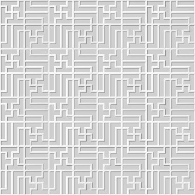 Vektör Şam sorunsuz 3d kağıt sanat 339 sarmal dikdörtgen Cross arka plan desen