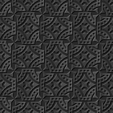 Dikişsiz 3d zarif karanlık kağıt sanat desen 083 nokta Spiral yuvarlak