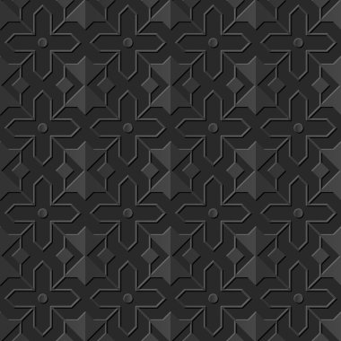 Sorunsuz 3d zarif karanlık kağıt sanat desen 132 Star çapraz geometri